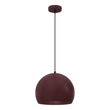 Pendente em cabo SOOL 1xE27/15W/230V Ø 27 cm bordô