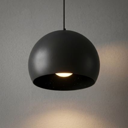 Pendente em cabo SOOL 1xE27/15W/230V Ø 27 cm preto