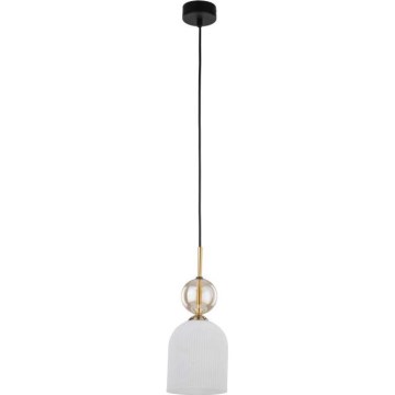 Pendente em cabo SOPHIA 1xE14/10W/230V preto/bege fumê/branco