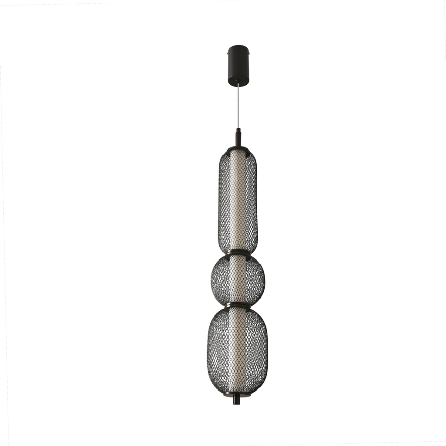 Pendente LED suspenso por cabo PUMA LED/15W/230V Ø 14 cm preto