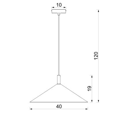 Pendente suspenso por cabo ANEGA 1xGX53/15W/230V Ø 40 cm creme