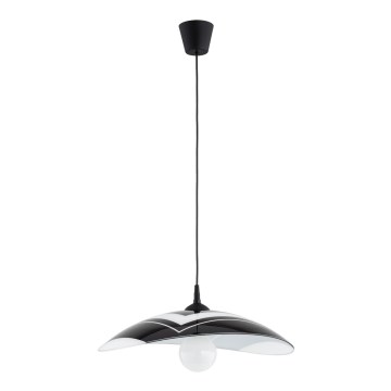 Pendente suspenso por cabo CZANI 1xE27/15W/230V preto