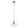 Pendente suspenso por cabo FLO 1xE27/15W/230V, acabamento cromado brilhante/vidro transparente