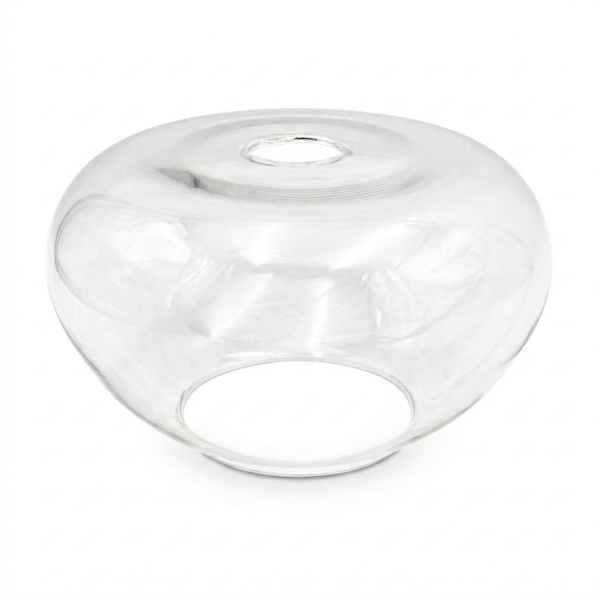 Pendente suspenso por cabo FLO 1xE27/15W/230V, acabamento cromado brilhante/vidro transparente