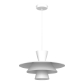 Pendente suspenso por cabo PLATO 1xE27/15W/230V branco