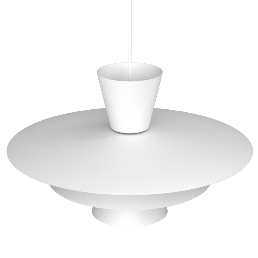 Pendente suspenso por cabo PLATO 1xE27/15W/230V branco
