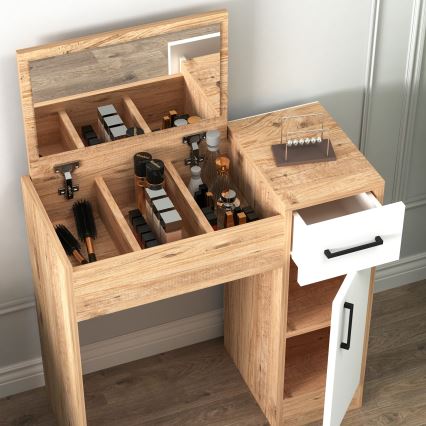 Penteadeira INCI 108,8x77 cm pinho atlântico/branco