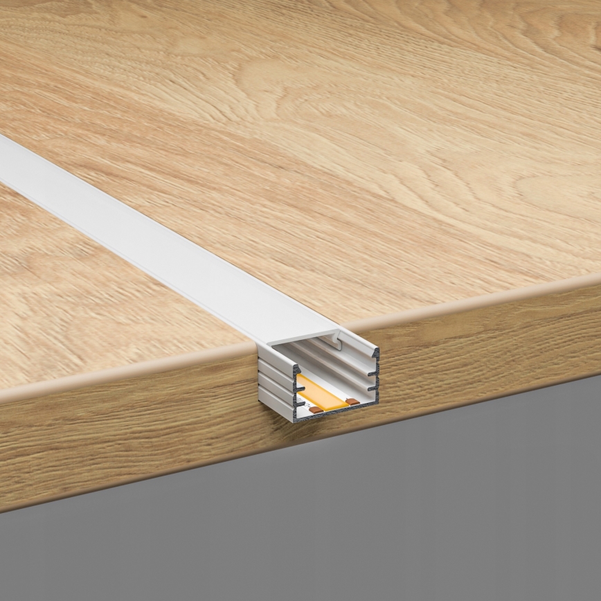 Perfil de embutir para fitas LED 1 m branco