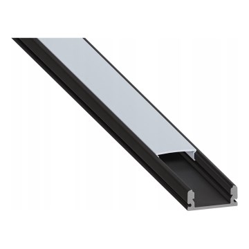 Perfil de embutir para fitas LED, 1 m — preto/branco