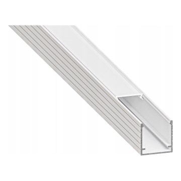 Perfil embutido para fitas LED 1 m branco