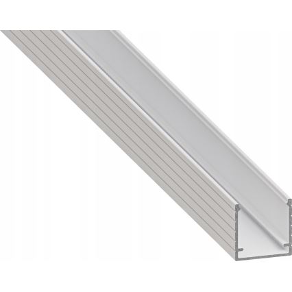 Perfil embutido para fitas LED 1 m branco