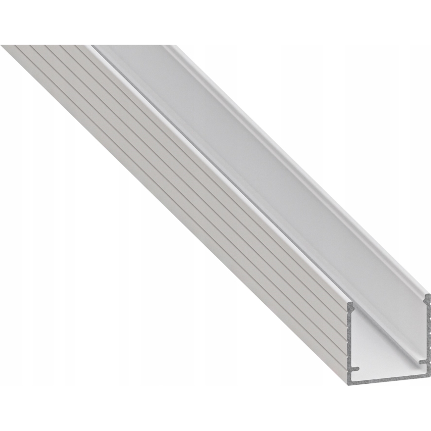Perfil embutido para fitas LED 1 m branco