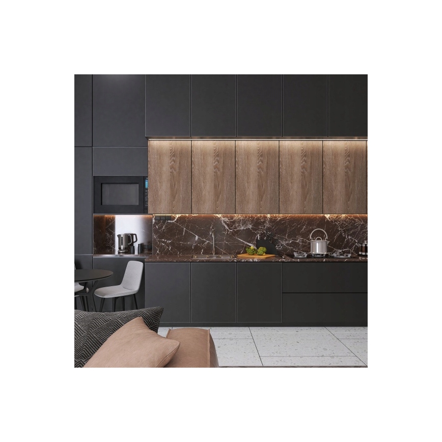 Perfil embutido para fitas LED 1 m prata/branco