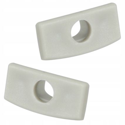 Perfil embutido para fitas LED 1 m prata/branco