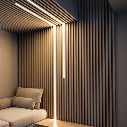 Perfil embutido para fitas LED 1 m prata/branco