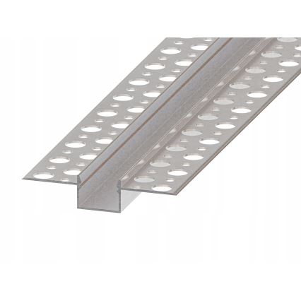 Perfil embutido para fitas LED 1 m prata/branco