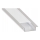 Perfil embutido para fitas LED 1 m prata/branco