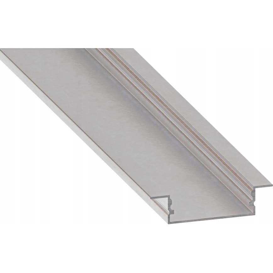 Perfil embutido para fitas LED 1 m prata/branco