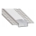 Perfil embutido para fitas LED 1 m prata/branco