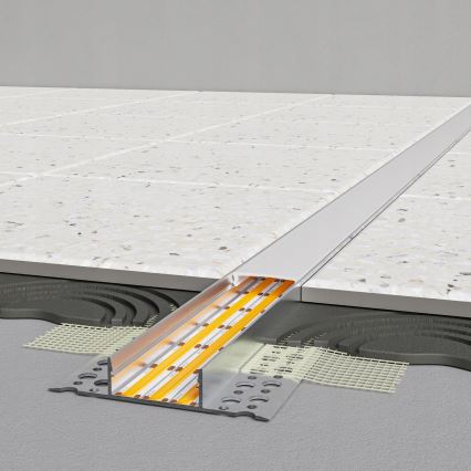 Perfil embutido para fitas LED 1 m prata/branco