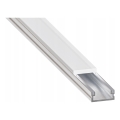 Perfil embutido para fitas LED 1 m prata/branco