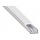 Perfil embutido para fitas LED 1 m prata/branco