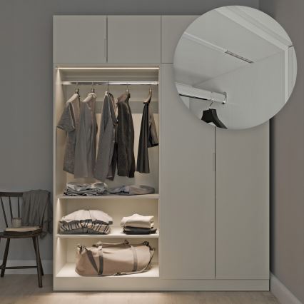 Perfil embutido para fitas LED 1 m prata/branco