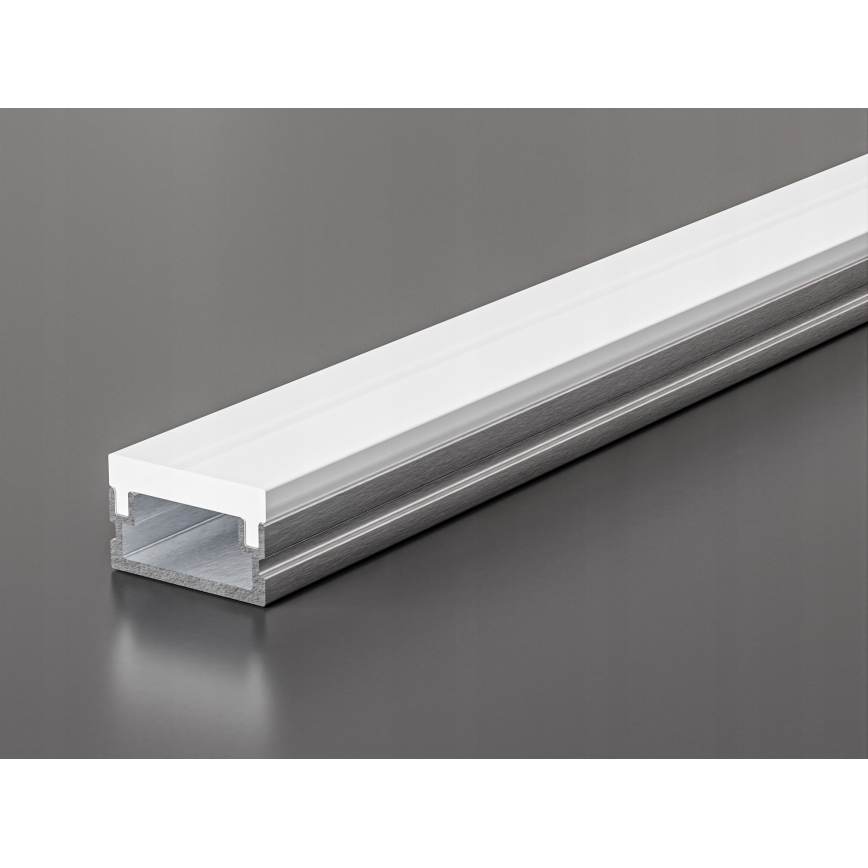 Perfil embutido para fitas LED 1 m prata/branco
