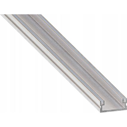 Perfil embutido para fitas LED 1 m prata/branco