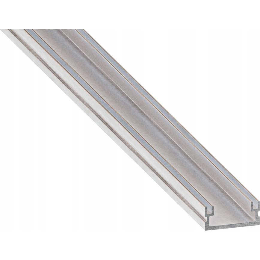 Perfil embutido para fitas LED 1 m prata/branco