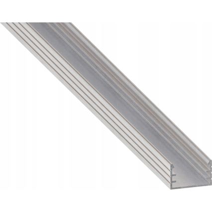 Perfil embutido para fitas LED, 1 m, prateado/branco