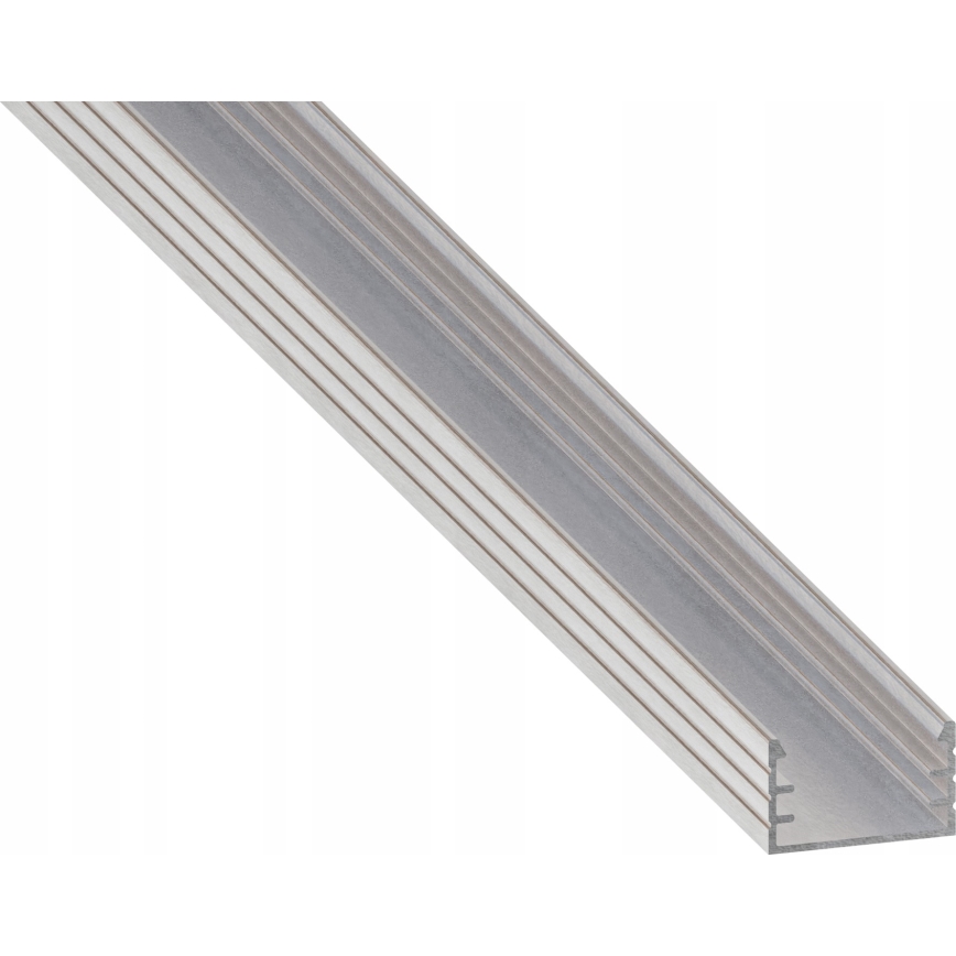 Perfil embutido para fitas LED, 1 m, prateado/branco