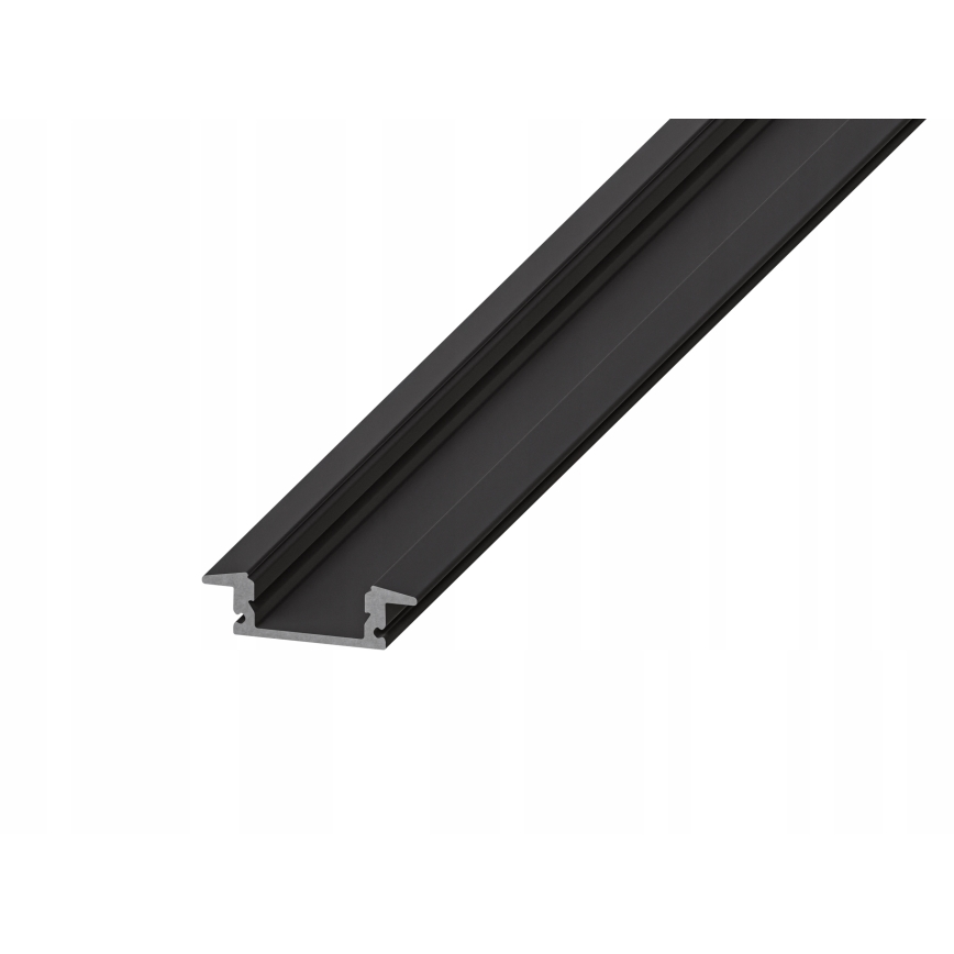 Perfil embutido para fitas LED 1 m preto/branco