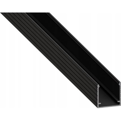 Perfil embutido para fitas LED 1 m preto/branco