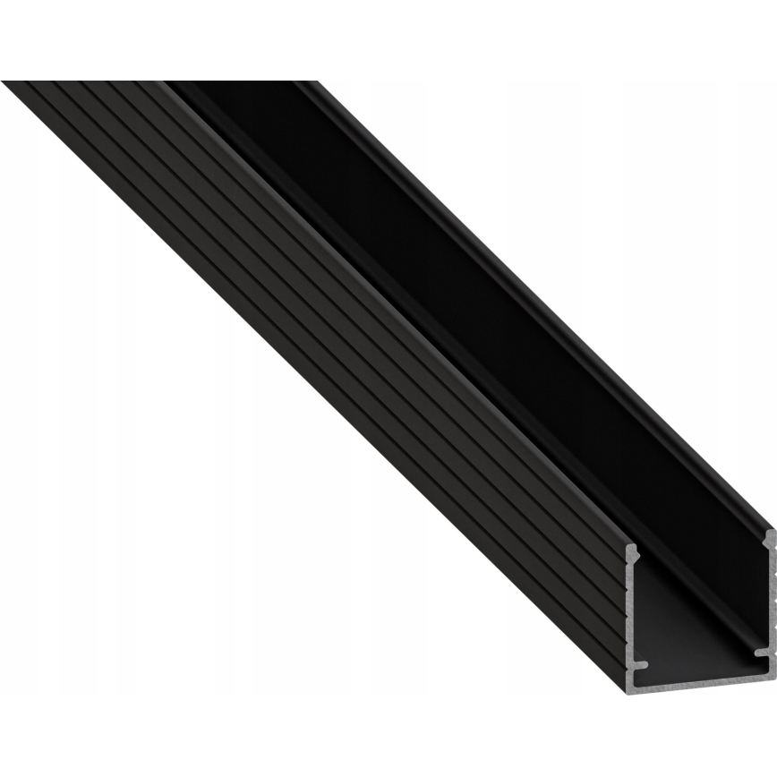 Perfil embutido para fitas LED 1 m preto/branco