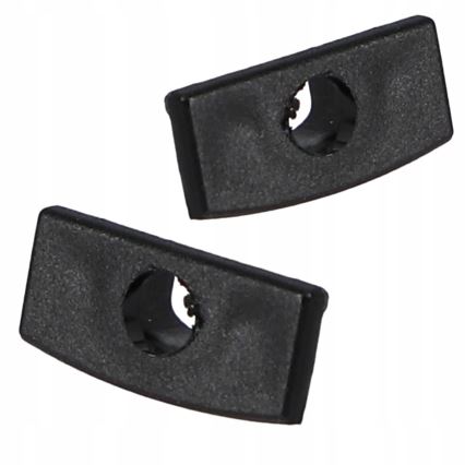Perfil embutido para fitas LED 1 m, preto/transparente
