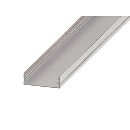 Perfil embutido para fitas LED de 1 m, prata/branco