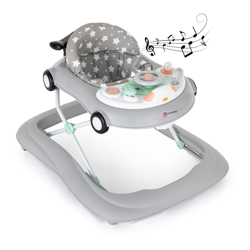 PETITE&MARS - Andador de bebés com melodia CABRIO cinzenta