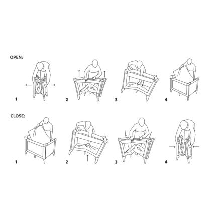 PETITE&MARS - Berço de viagem KOOT Lite Cinza Escuro