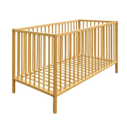 PETITE&MARS - Berço infantil + barreira de segurança NELA BEECH 120x60 cm faia