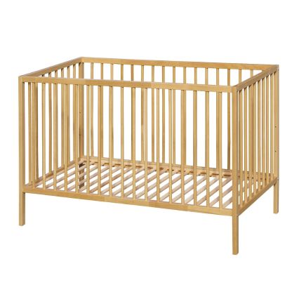 PETITE&MARS - Berço infantil + barreira de segurança NELA BEECH 120x60 cm faia