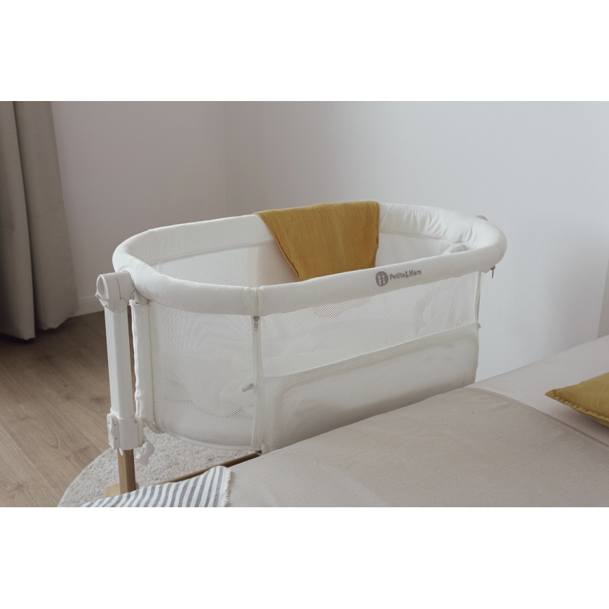 PETITE&MARS - Berço para bebés 2em1 GLORY cinzento