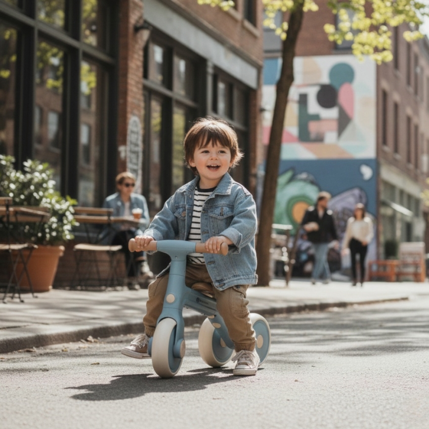 PETITE&MARS - Bicicleta de equilíbrio infantil 3 em 1 BINGO Stering Blue