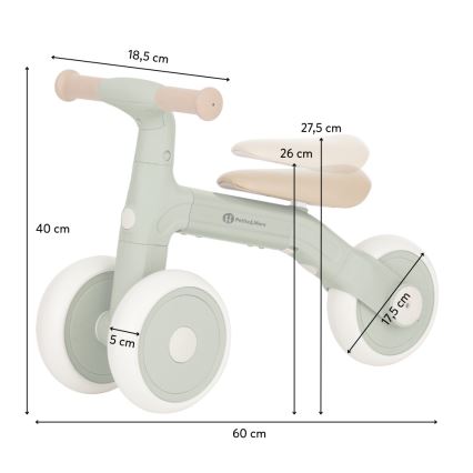 PETITE&MARS - Bicicleta sem pedais 3 em 1 para crianças BINGO Marfim