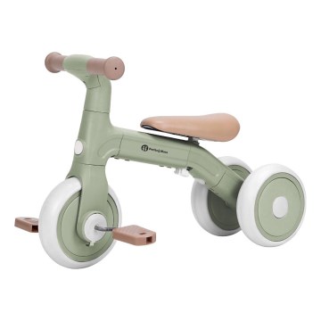 PETITE&MARS - Bicicleta sem pedais infantil 3 em 1 BINGO Sage Leaf