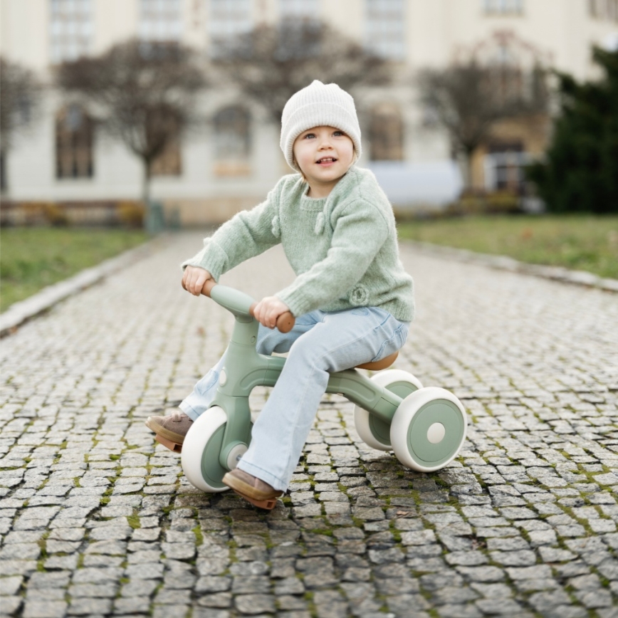 PETITE&MARS - Bicicleta sem pedais infantil 3 em 1 BINGO Sage Leaf