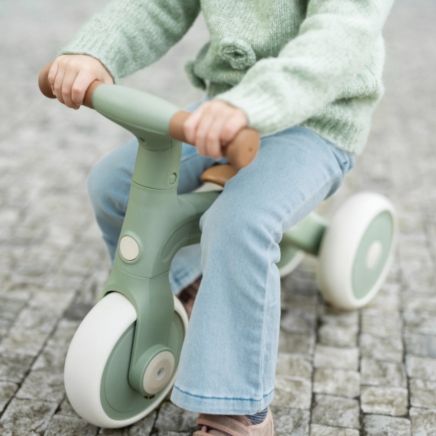 PETITE&MARS - Bicicleta sem pedais infantil 3 em 1 BINGO Sage Leaf