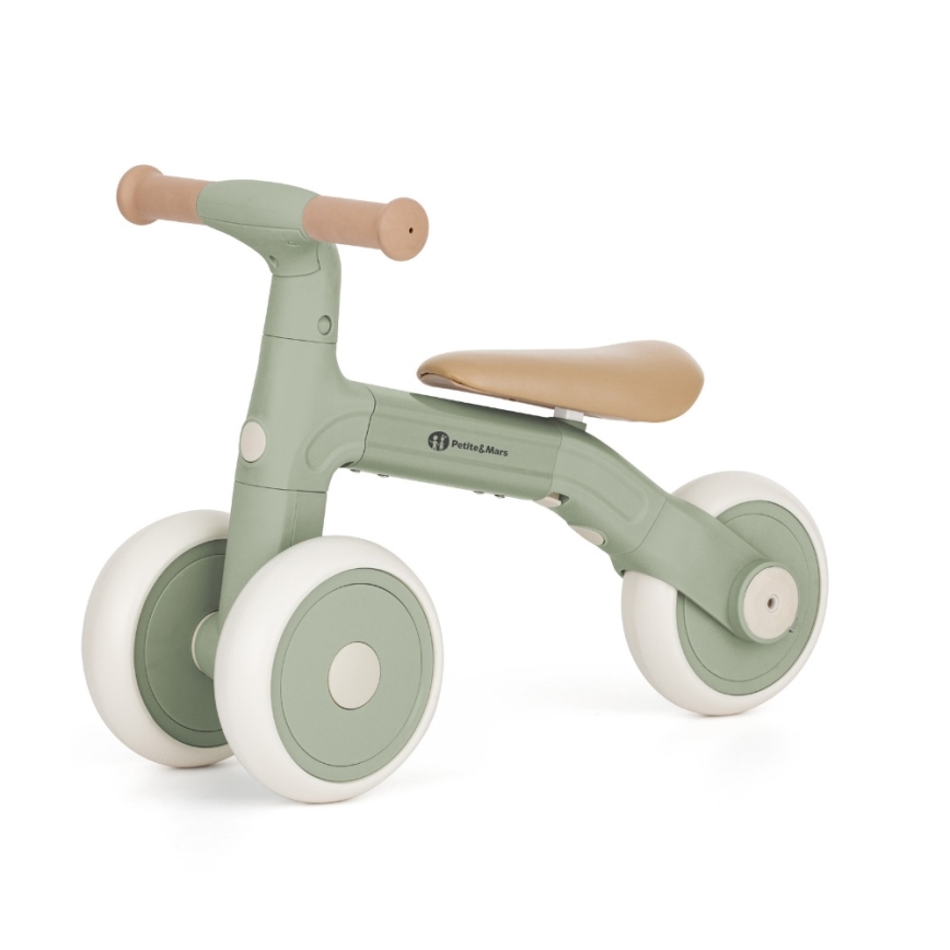 PETITE&MARS - Bicicleta sem pedais infantil 3 em 1 BINGO Sage Leaf
