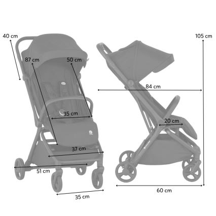 PETITE&MARS - Carrinho de passeio desportivo FLIP Forever Black