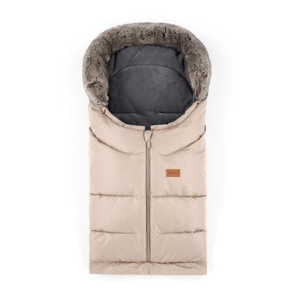 PETITE&MARS - CONJUNTO Saco-cama 4 em 1 ARCTIC + protetor para mãos para carrinho de passeio FURRY Rosa Petal